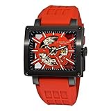 Stuhrling Original Men's 257R.3356H64 Wild Axis Automatic Skeleton Red Watch