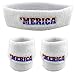 Funny Guy Mugs 'Merica Unisex Sweatband Set (3-Pack: 1 Headband & 2 Wristbands)