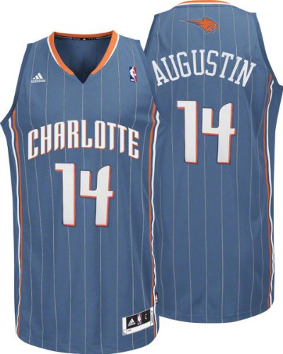 NBA Men's Charlotte Bobcats Dj Augustin Revolution 30 Road Swingman Jersey (Blue, Medium)