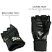 Nordic Lifting Weight Lifting Gloves With 12-Inch Wrist Support For Gym Workout, Crossfit, Weightlifting, Fitness & Cross Training (Black)