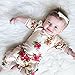 Newborn Baby Girls Long Sleeve Sweet Rose Romper Jumpsuit Bodysuit Outfits Clothes