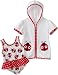Kids Headquarters Baby-girls Infant Ladybug Swimwear with Cover Up, White/Red, 12 Months