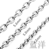 MENS Silver Stainless Steel Necklace O Chain 5mm Wide