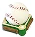 Baseball Stress Ball with Mini Baseball Diamond Holder