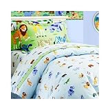 Olive Kids Wild Animals Cotton Duvet Cover, Twin
