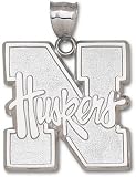Nebraska Cornhuskers Solid Sterling Silver ''N HUSKERS'' Giant Pendant