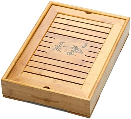 Water Reserve Bamboo Kungfu Tea Tray (Medium(13.6''X9''))