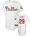 Ryan Howard Philadelphia Phillies Home Replica Jersey with 2009 World Series Patch - Small