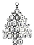 Festive Clear/Silver Metal Jewelled Tree, 85 mm