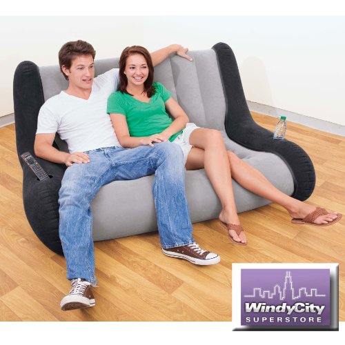 2011 Gray Intex Inflatable 2 Person Sofa Lounge