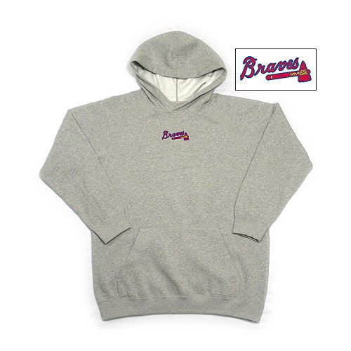 Atlanta Braves MLB "JV" Youth Pullover Hooded Sweatshirt For Kids (Heather)