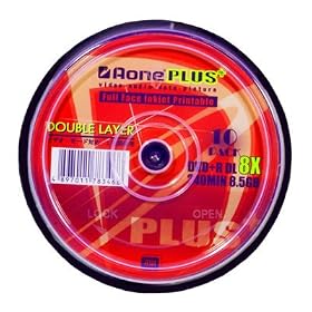 Aone 25 Pack Gold Edition DVD+R Printable Dual Layer 8x 8.5Gb