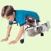 Aids elementary crawling when body support is required. Encourages crawling without regard for specific patterns. Height adjusts from 11-1/2" to 15-1/4". Accommodates children from three to nine years of age.