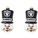 Topperscot Oakland Raiders Blown Glass Top Hat Snowman Ornament (2 Pack) Size: One Size