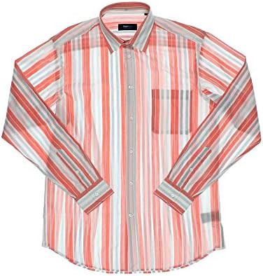 Zegna Sport Mens Regular Fit Button-Down Shirt Orange L