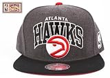 Atlanta Hawks Mitchell & Ness Grey Wool Hardwood Classics Arch Logo Snapback Hat