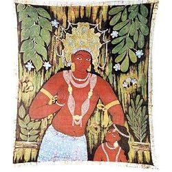 Indian Art Batik Asian Paintings on Cloth (nbatik123)