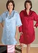Satin Nightshirts - Short Sleeve Nightshirts