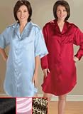 Satin Nightshirts - Short Sleeve Nightshirts