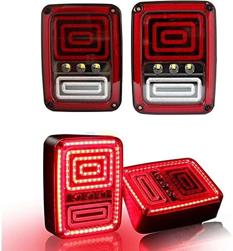 LX-LIGHT Led Tail Lights with EMC Brake Rear Turn Signal Reverse Lamp for 2018-2020 Wrangler JL