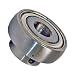 SB201 Axle Insert Mounted Bearing, 2 Bolt, 12mm Inside Diameter, Set screw Lock, Steel, Metric
