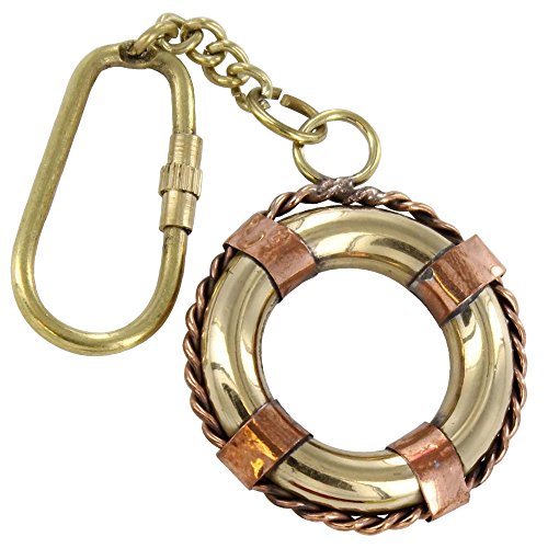 Life Saver Keychain Real Brass