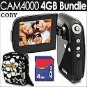 Coby Snapp CAM4000 3MP 4 X Digital Zoom 2in TFT LCD Digital Camcorder/Camera (Black) + 4GB Accessory Kit