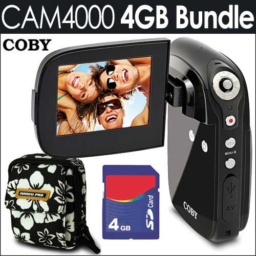 Coby 2.4-Inch TFT LCD SNAPP Swivel Camcorder/Camera CAM4000BLK  (Black)