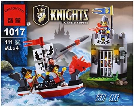 ENLIGHTEN 1017 ABS Plastic 111-Piece Knight &amp; Castle Building Block Set