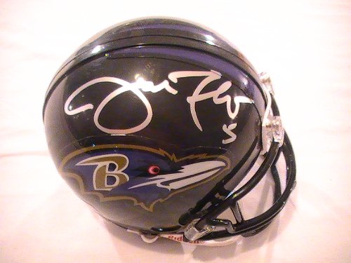JOE FLACCO SIGNED AUTOGRAPHED BALTIMORE RAVENS MINI HELMET + HOLOGRAM