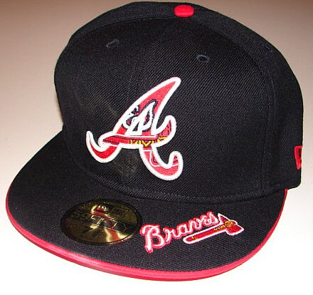 Atlanta Braves New Era Navy Logo Fitted Hat Cap
