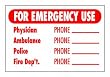 Swimline-8984 Emergency Sign with Phone Numbers