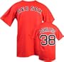 Curt Schilling Majestic Red Name and Number Boston Red Sox T-Shirt