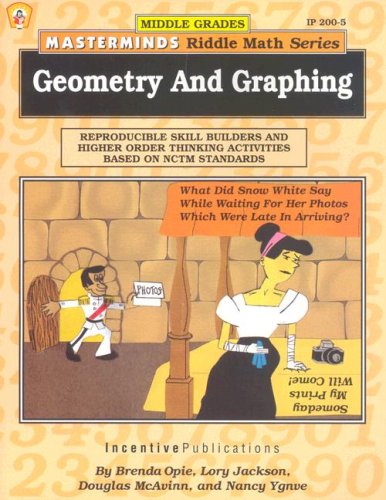 Masterminds Riddle Math for Middle Grades: Geometry and Graphing: Reproducible Skill Builders and Higher Order Thinking Activities Based on