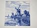 Delft Holland Blue Windmill Porcelain Tile