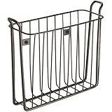 InterDesign Classico Wall Mount Magazine Rack, Bronze
