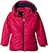 Nautica Girls' Dot Filled Jacket With Polar Fleece Lining