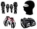 Auto Pearl Premium Quality Bike Accessories Combo Of AXO Motorcycle Racing Rider Elbow And Knee Guard Pads Protector Gear Black. & Balaclava Black Face Mask For Bike Riding Sunscreen Dust Proof Mask. & Fox Hand Grip Glove Black & Red 1 Pair. & Pro Biker SIDE HANGING Water Proof Bike Twin Saddle KTM Type Bags Black. RS.5716.00