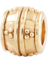 Reflection Beads Silver Gold Plated Barrel No. 7 Bali Bead