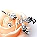 316L Surgical Steel 14G Western Cowgirl Clear Crystal Double Revolver Pistol Gun Dangle Belly Navel Ring