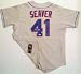 Tom Seaver New York Mets Autographed Cooperstown Collection Throwback Baseball Jersey (Grey)