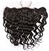 HC hcremyhair Deep Wave Frontal Lace Closure 13x4 Free Part Brazilian Virgin Hair Frontals with Baby Hair Bleached Knots Natural Color 16 Inch