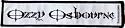 Ozzy Osbourne - Black & White Rectangle Logo- Printed Sew On Patch