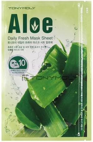 TONY MOLY Daily Fresh Aloe Mask Sheet (20 Sheet)/ Made in Korea