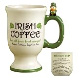 Grasslands Road So Lucky Celtic Leprechaun Shamrocks Sentiment and Irish Coffee Recipe Mug