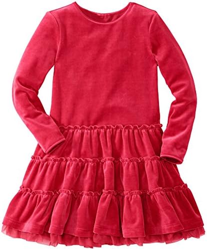 Hanna Andersson Little Girl Velour Tutu Twirl Dress, Size 110 (5), Äpple Red