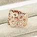 FM42 Pave Crystal Open Circle Design Luxury Cocktail Wide Ring R246