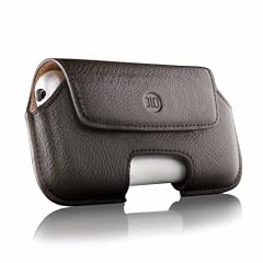 Philips DLA 1031 H/10 Leder Tasche f�r iPhone 2G (G�rtel-Etui, Querformat aus hochwertigen Leder) braun