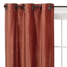 City Velvet Window Panel - Mango