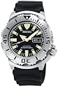 Seiko Men's "Black Monster" Automatic Dive Resin Strap Watch #SKX779